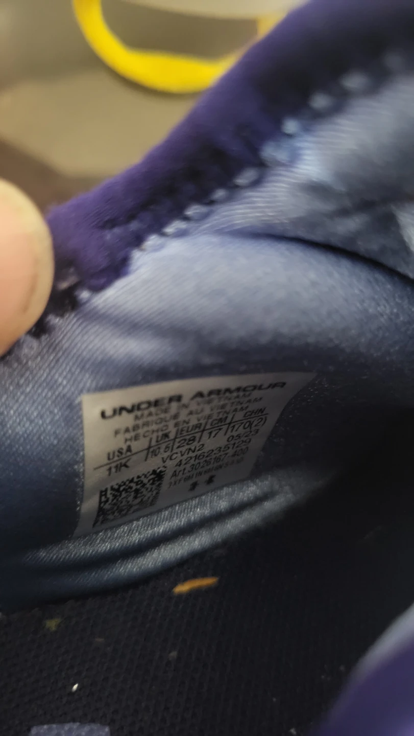 Under Armour Kids Shoes - Blue - Size 11K - photo 4