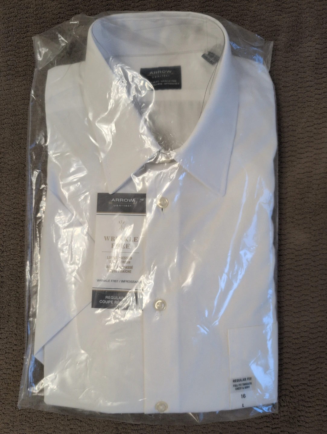 Arrow Men's Wrinkle Free Dress Shirt