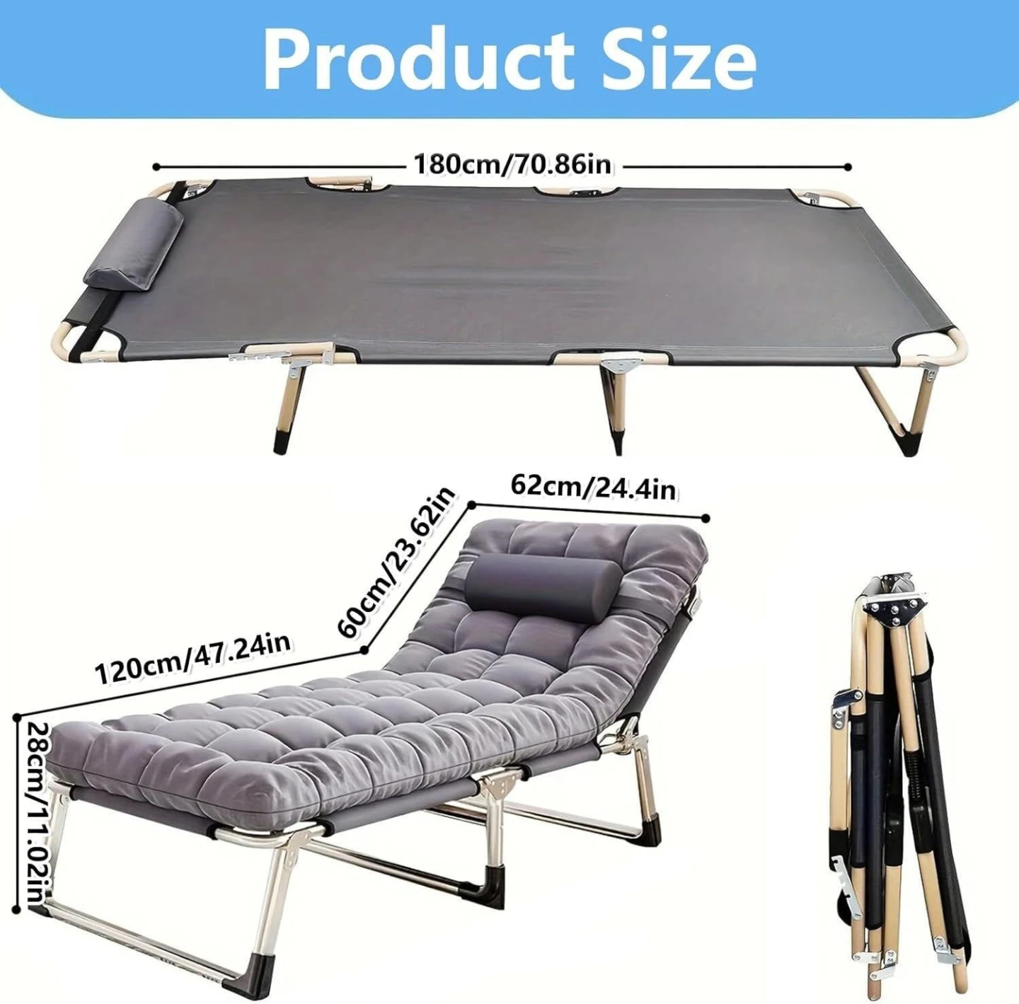 Leo IRis Portable Folding Camping Cot - photo 2