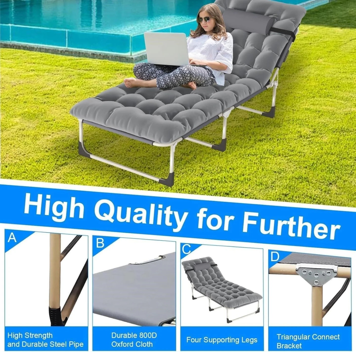 Leo IRis Portable Folding Camping Cot - photo 3