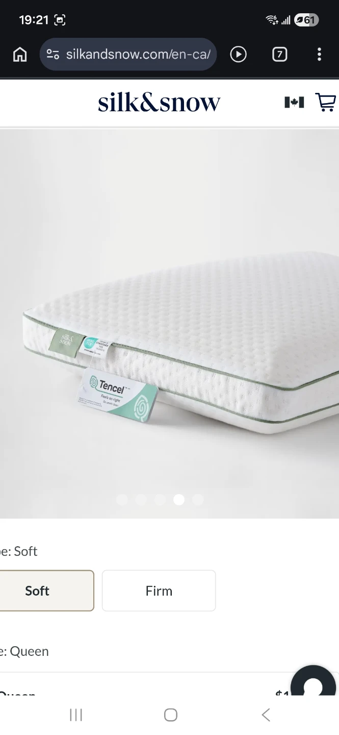 Brand New - Silk & Snow Soft Queen Pillow - photo 2