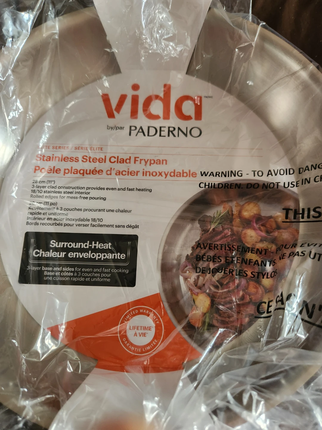 Paderno Stainless Steel Clad Frypan 28cm (11") - photo 2