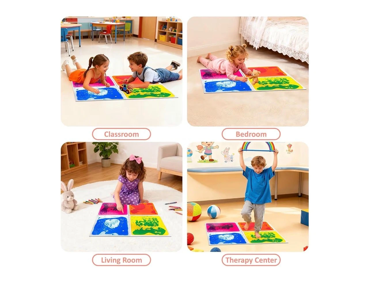 Liquid Floor Tiles - Set of 4