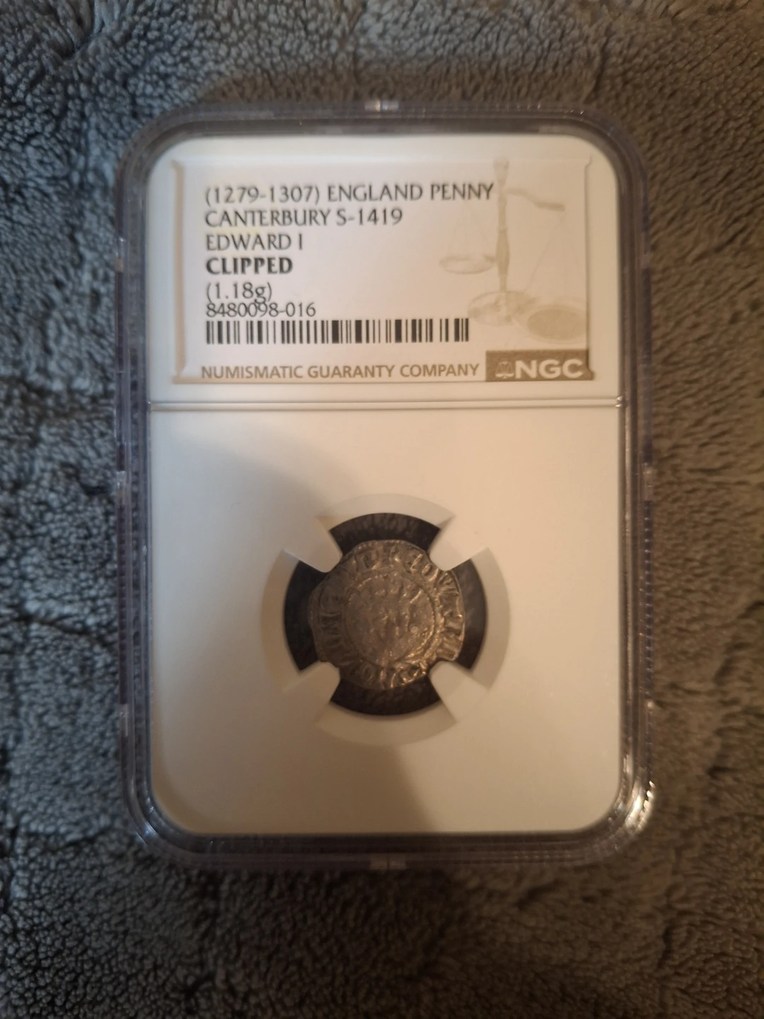 1279-1307 England Penny Edward I Clipped NGC Graded Coin - photo 3