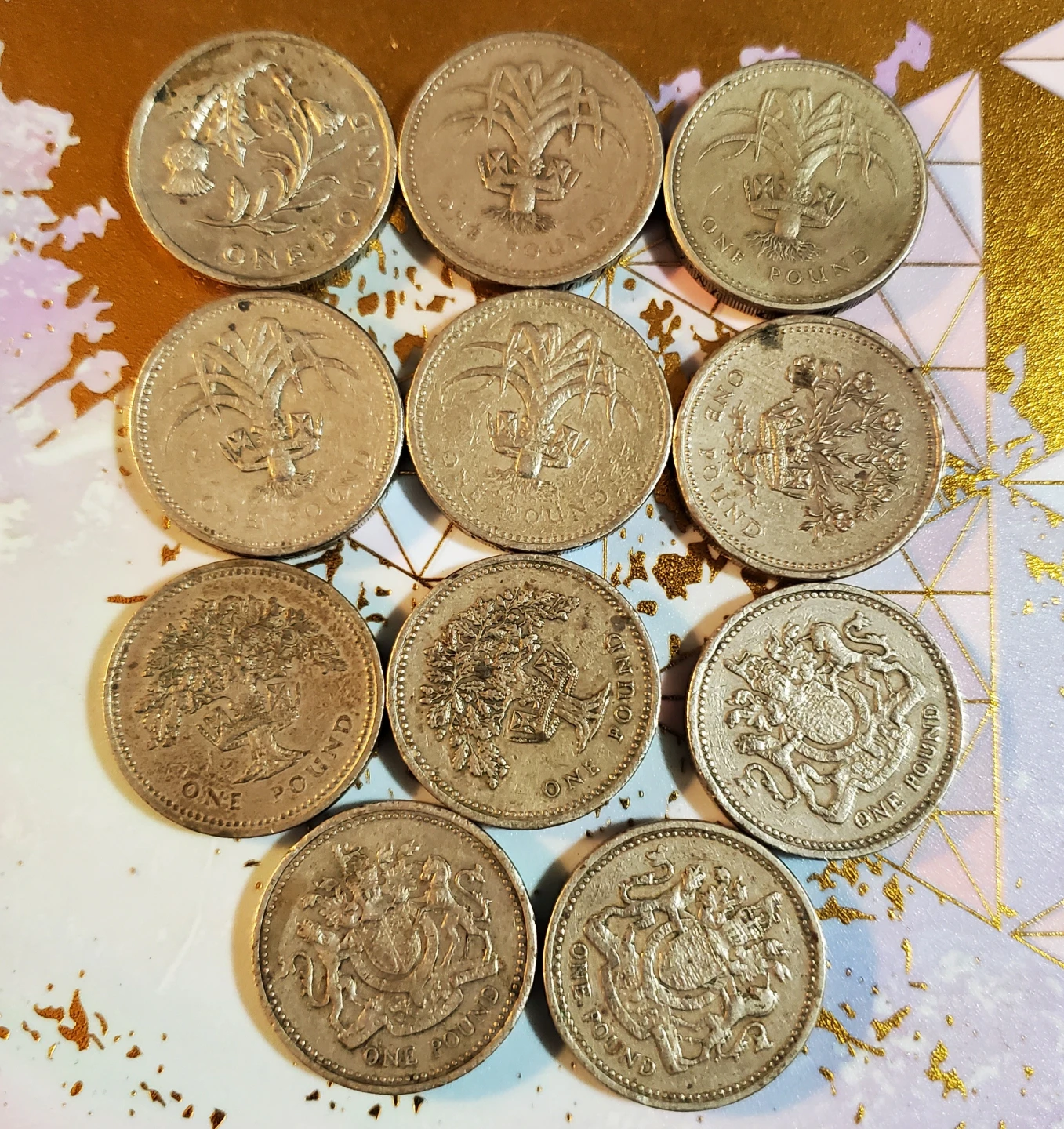 Demonitized 1 Pound Coins (11 Pieces)