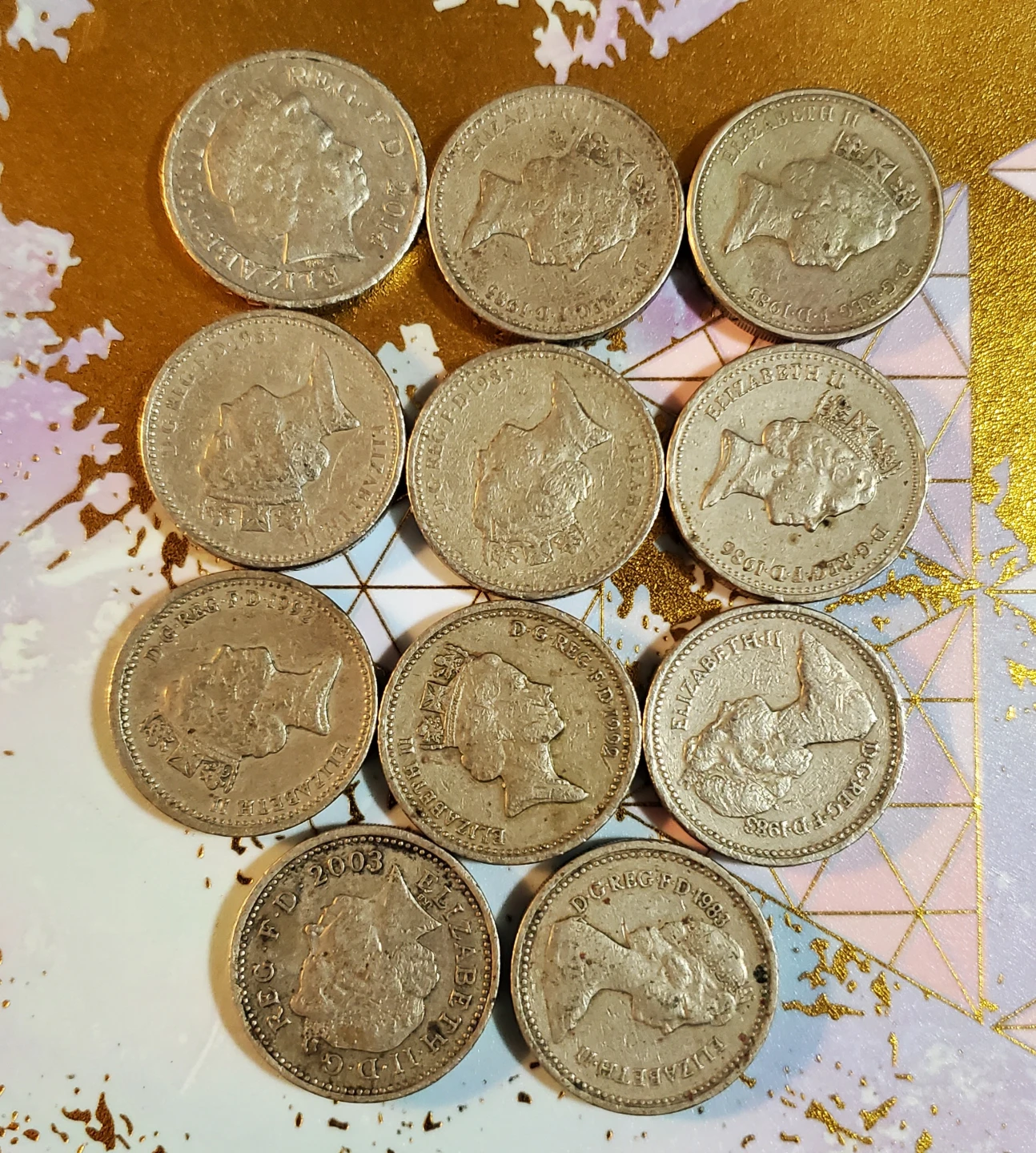 Demonitized 1 Pound Coins (11 Pieces) - photo 2