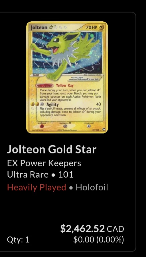 JOLTEON GOLD STAR HP - photo 3
