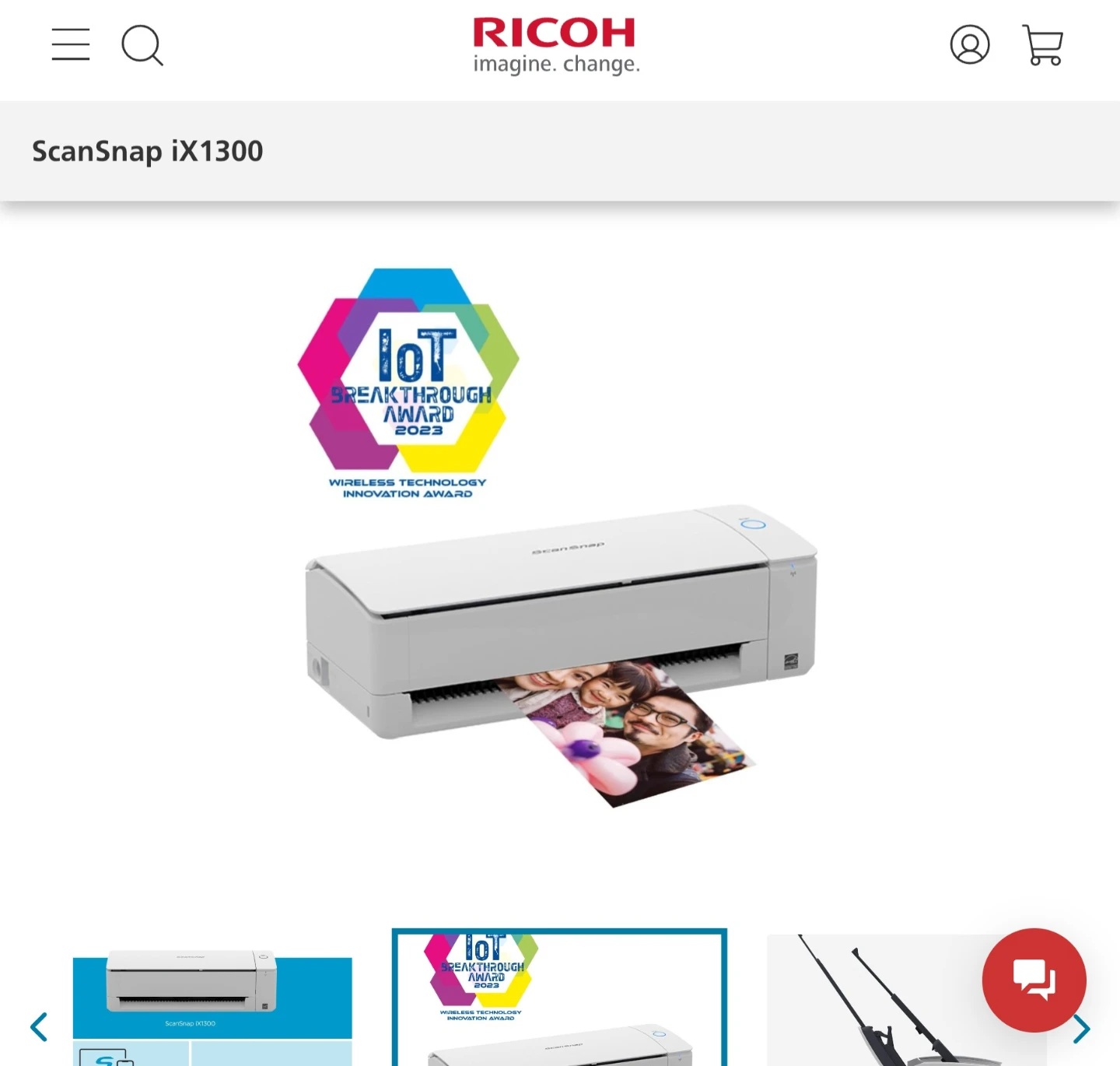 ScanSnap iX1300 Document Scanner - White - photo 4