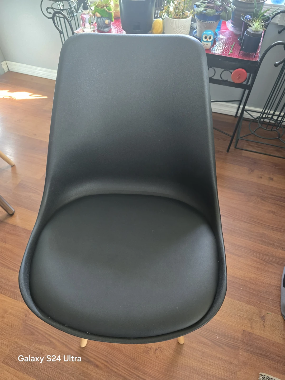 4 Black Dining Chair with Wooden Legs