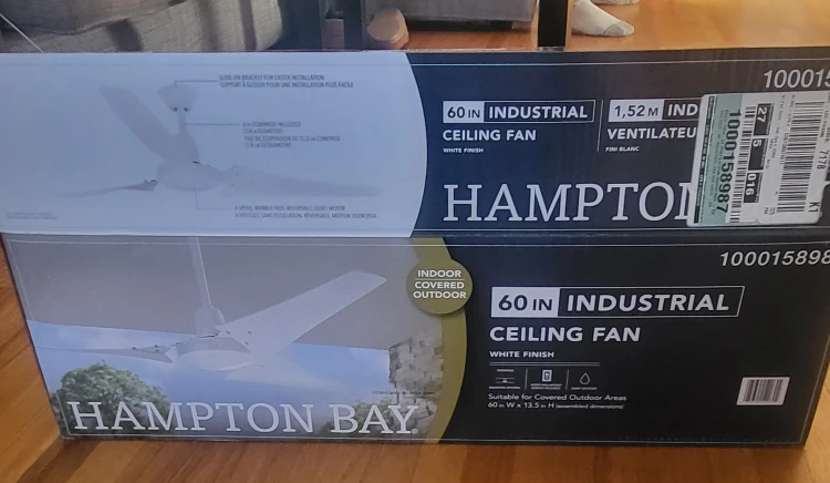 Hampton Bay 60-inch Industrial White Ceiling Fan
