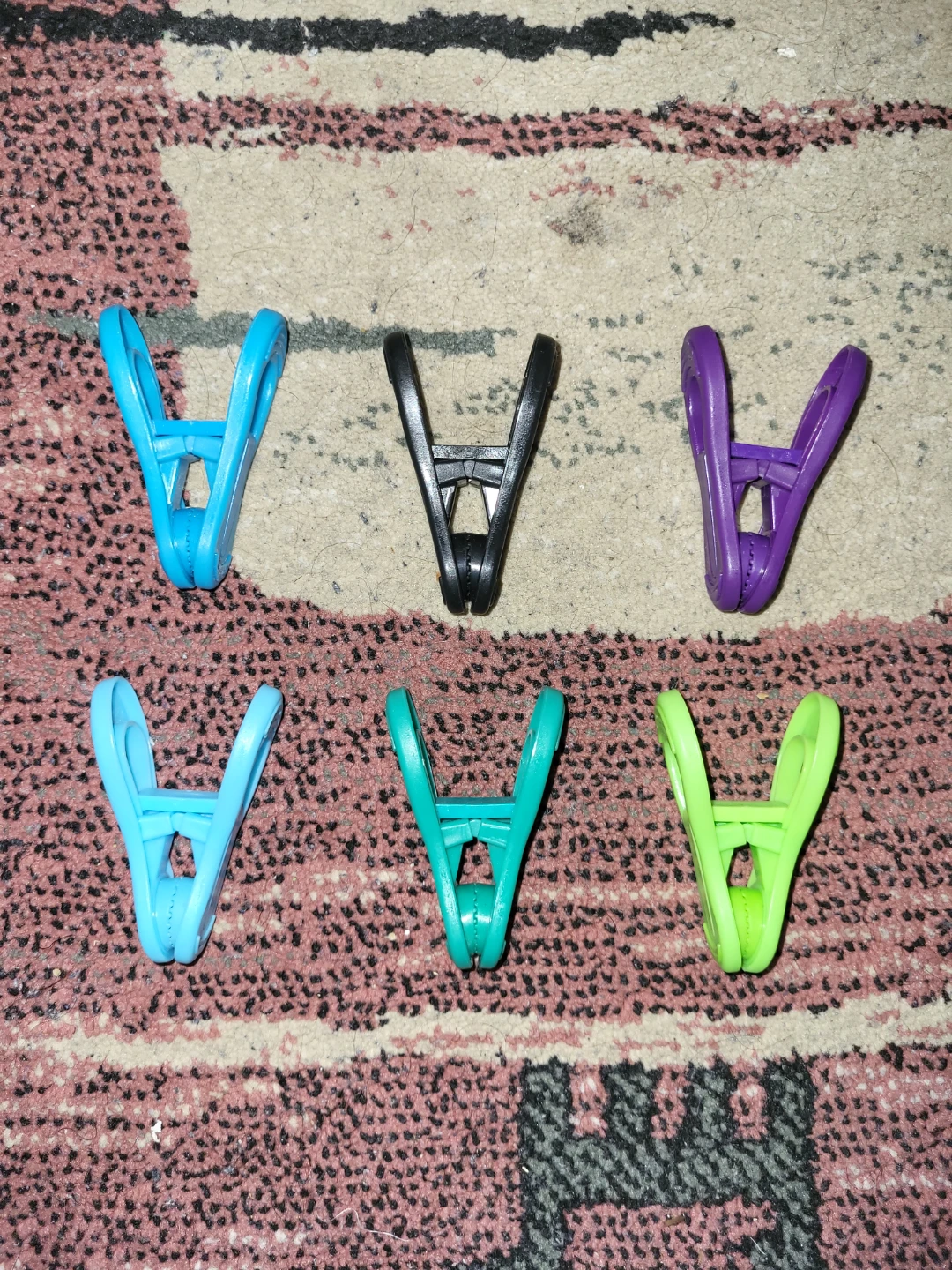 6 Clothespins Assorted Colors