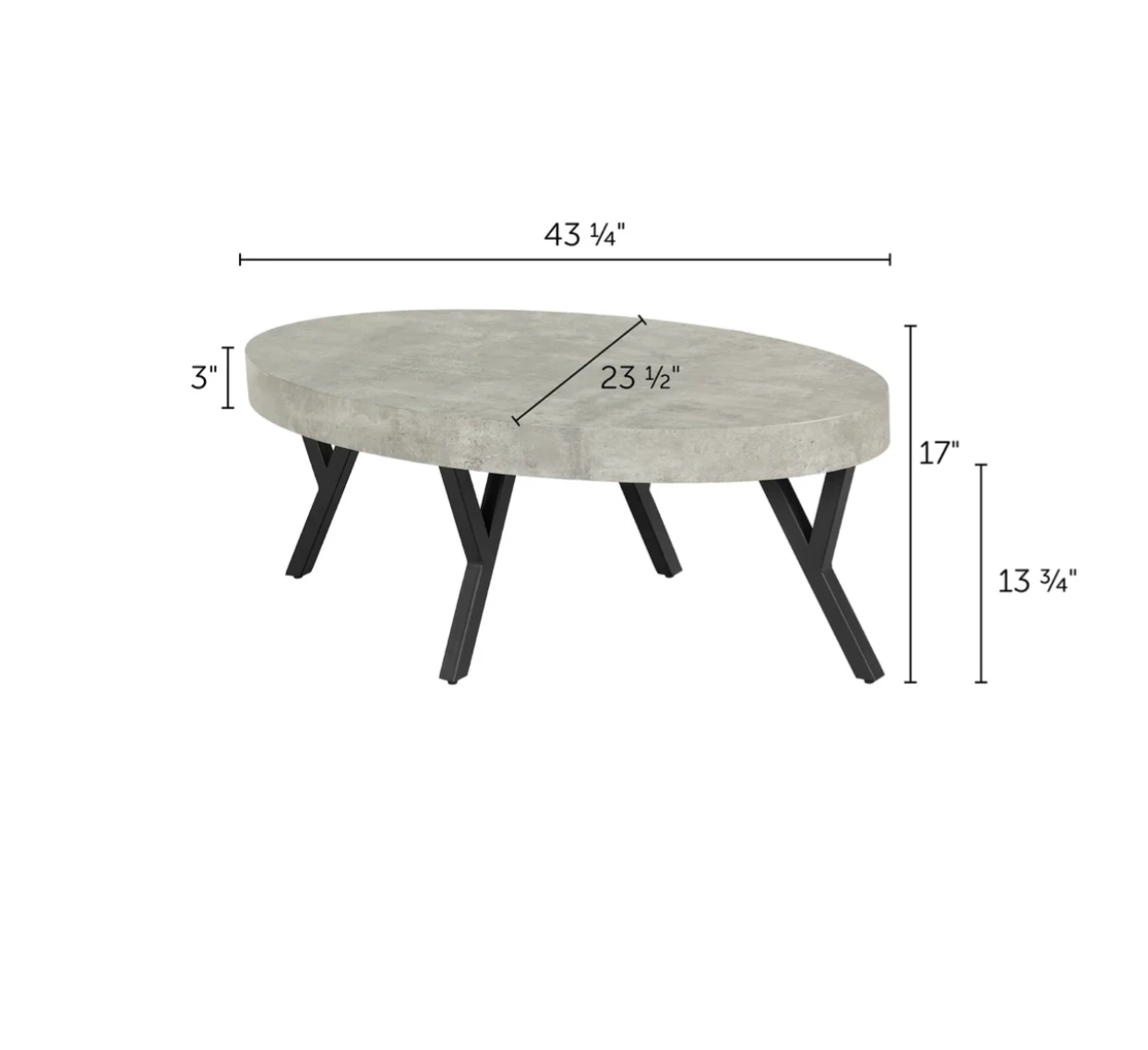 Round Concrete Look Coffee Table - photo 3