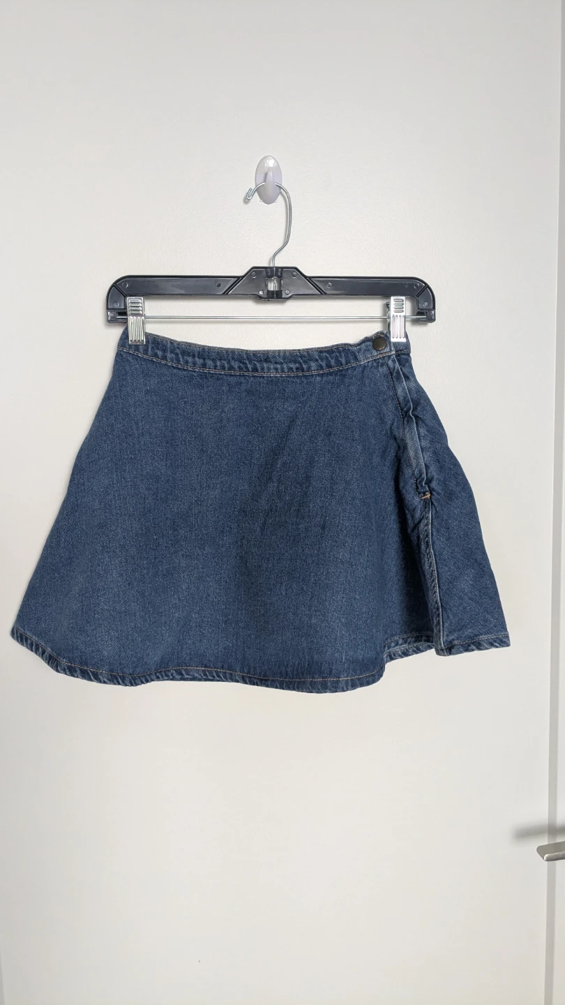 American Apparel Denim Mini Circle Skirt