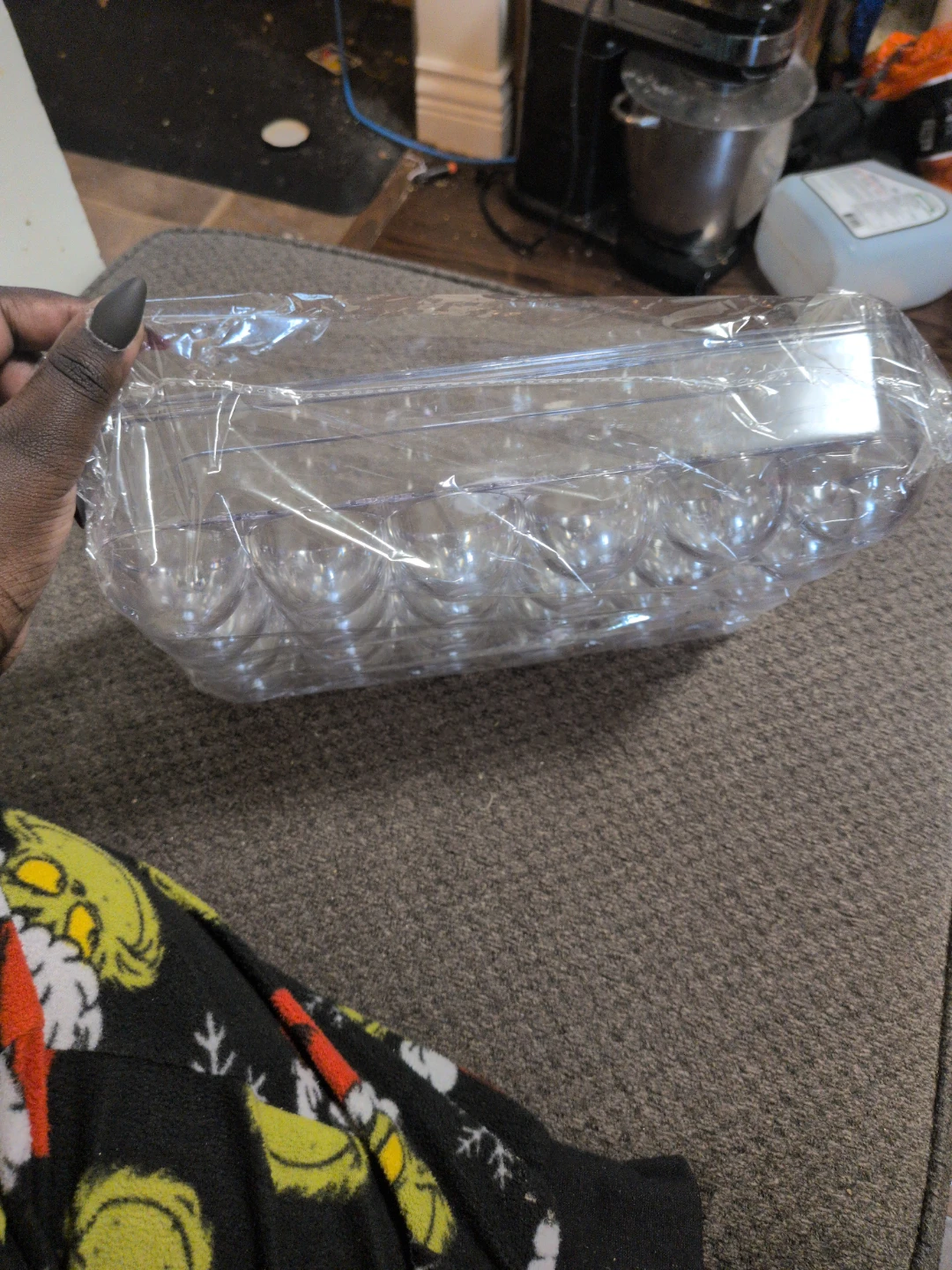 Clear Plastic Egg Holder Container - photo 2