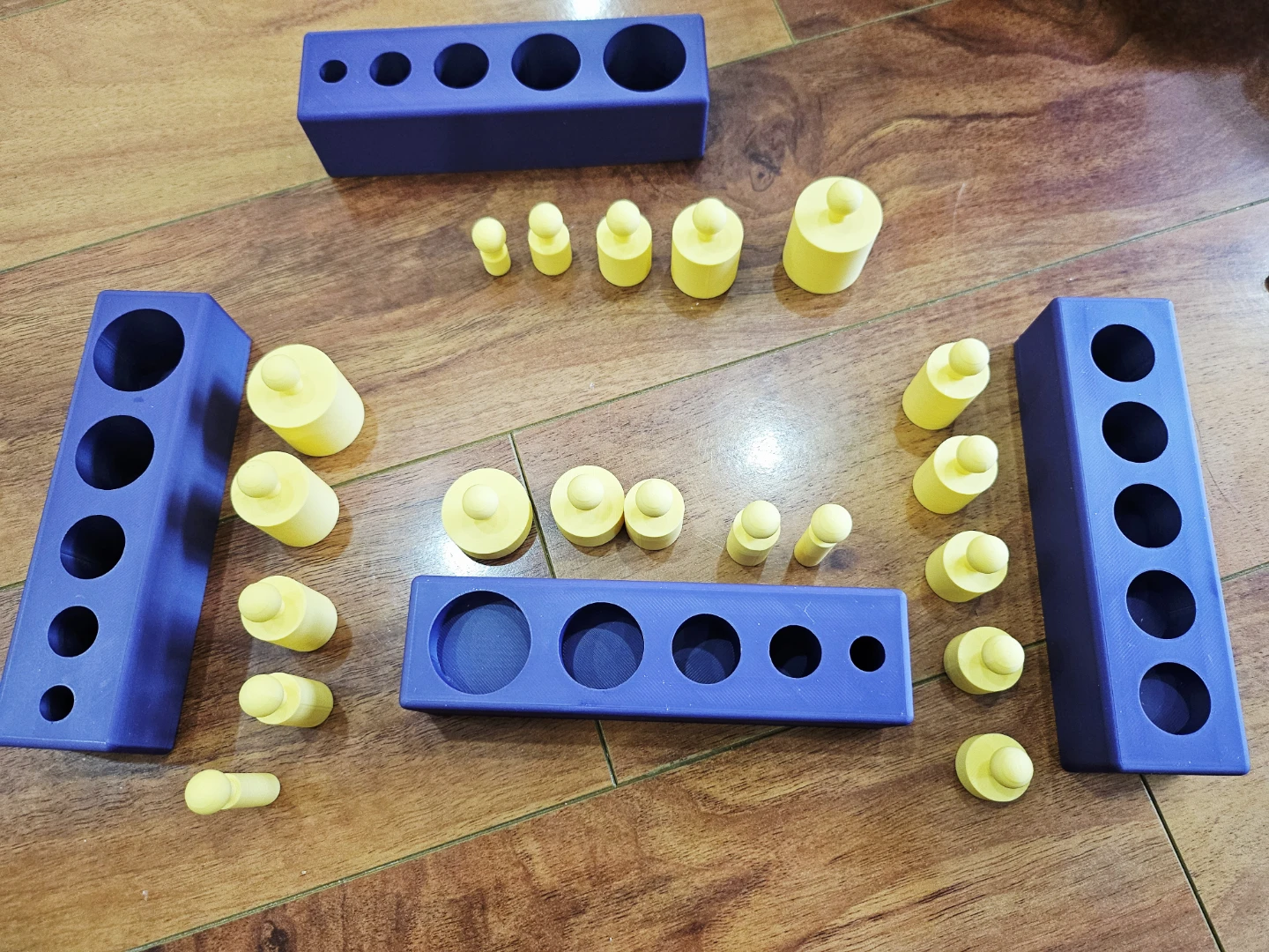 Montessori Cylinders and Dowels Matching Activity Toy