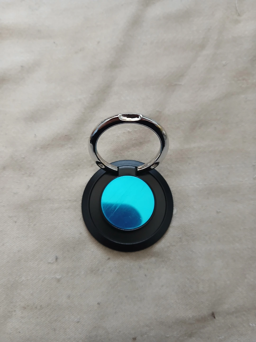 Black Phone Ring Holder With Blue Mirror Finish - photo 3