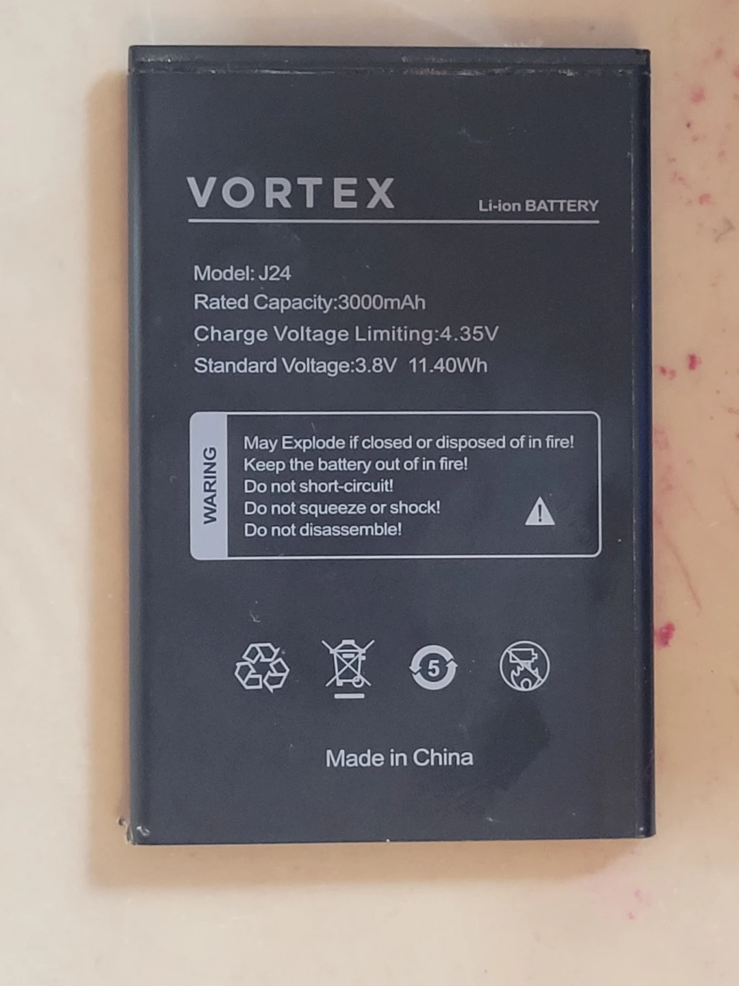 Vortex J24 Li-ion Battery 3000mAh