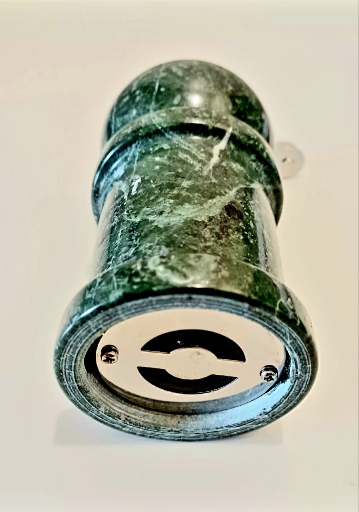 Vtg Green Marble Pepper Hand Mill - photo 2
