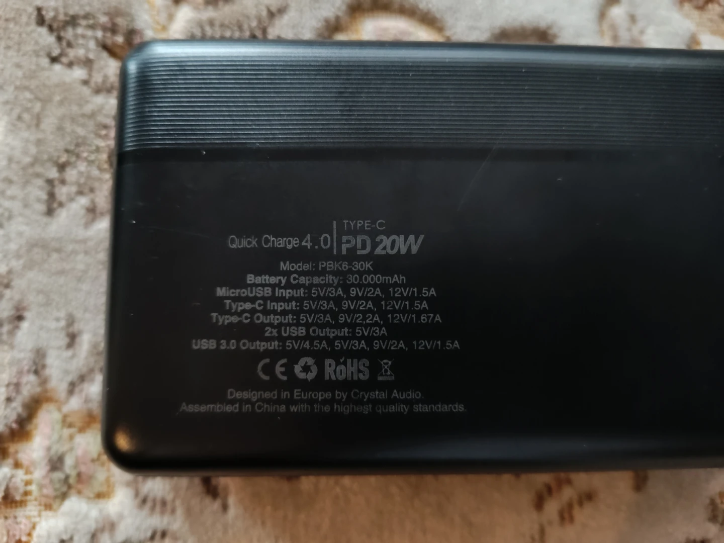 Crystal Audio PBK6K 30,000 mAh Power Bank - photo 3