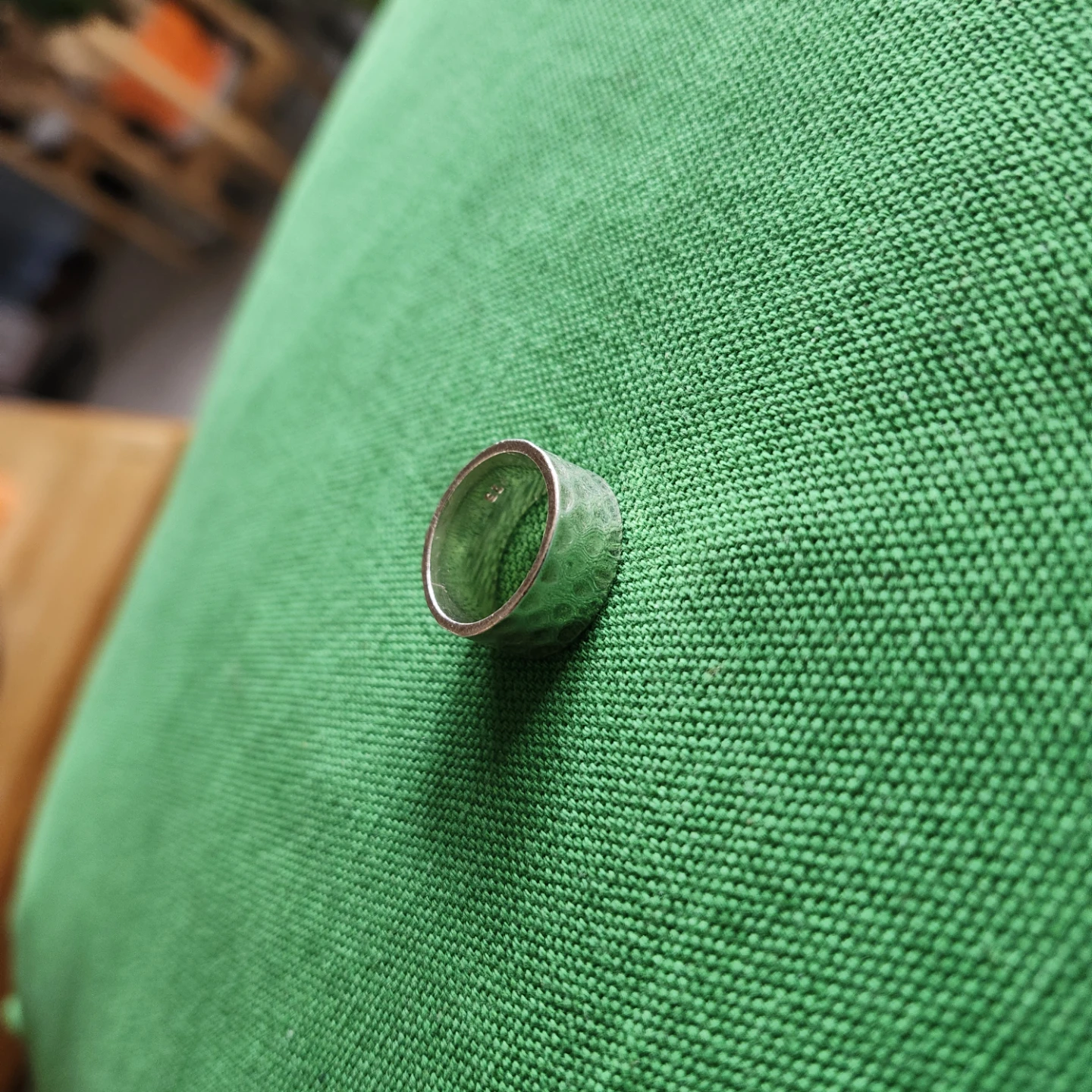Sterling Silver Hammered Band Ring - photo 3