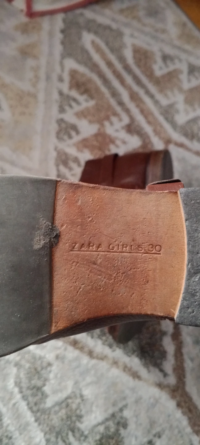 Zara Girls Brown Leather Ankle Boots - photo 4