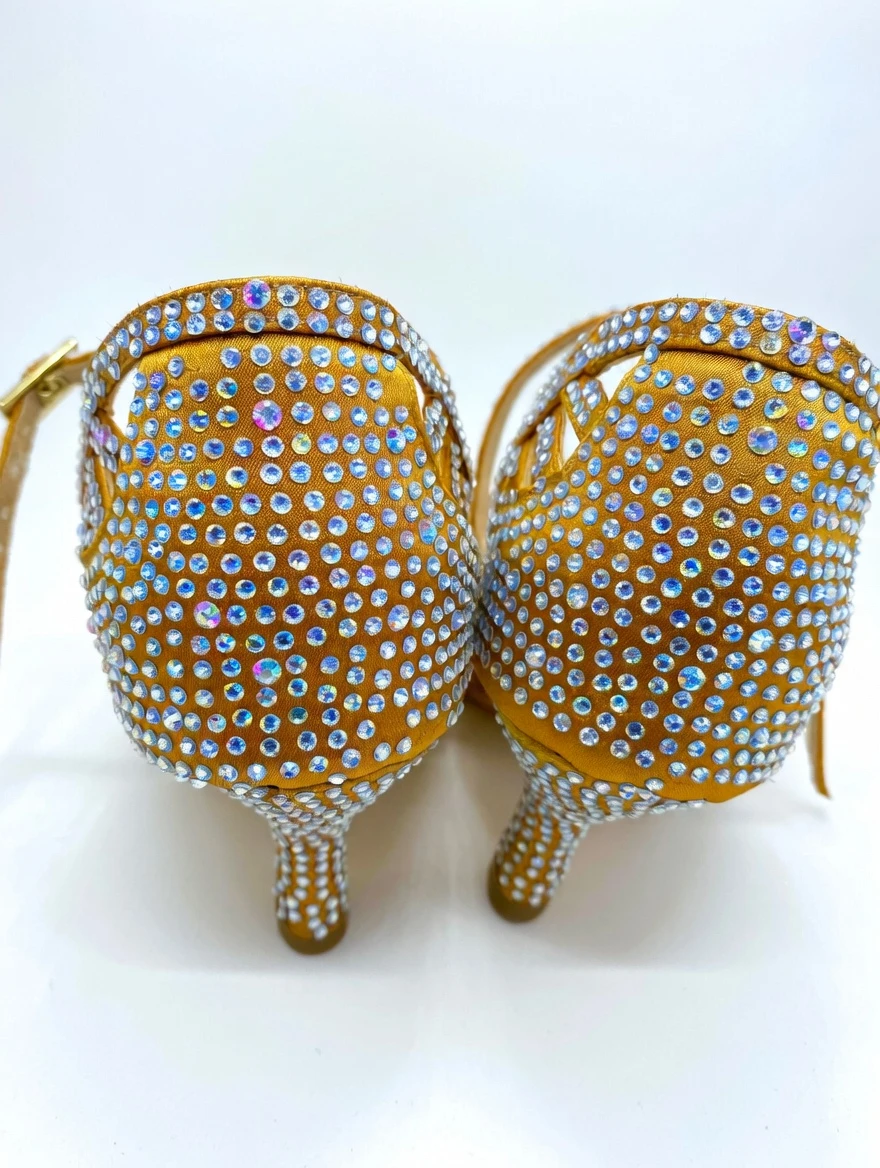 Gold Dance Heels - Size 7.5 wide - photo 2