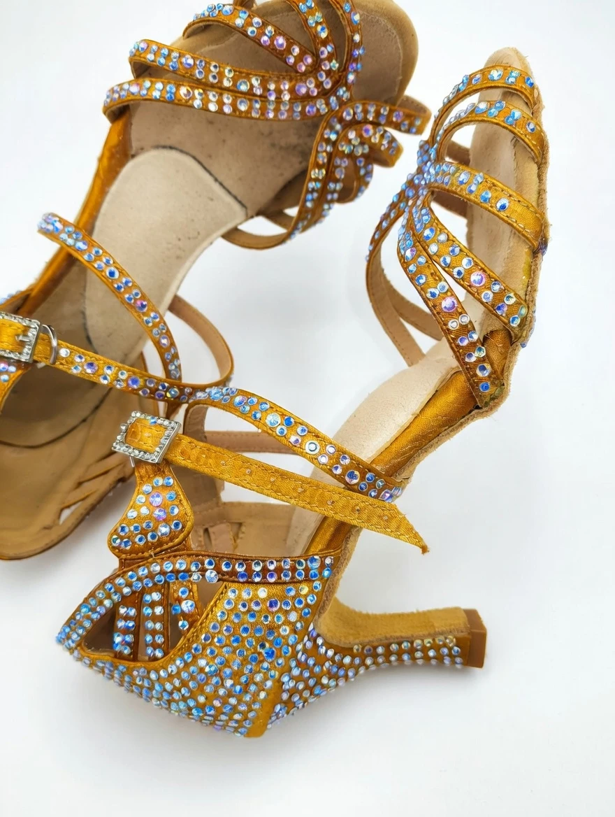 Gold Dance Heels - Size 7.5 wide - photo 3