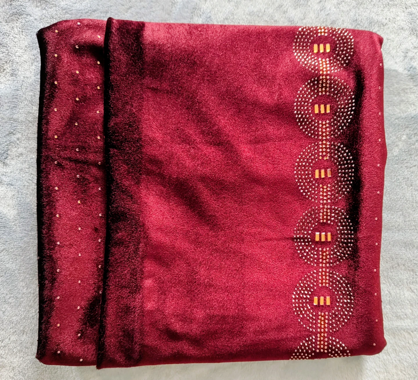 Velvet Shawl with Embellishments
