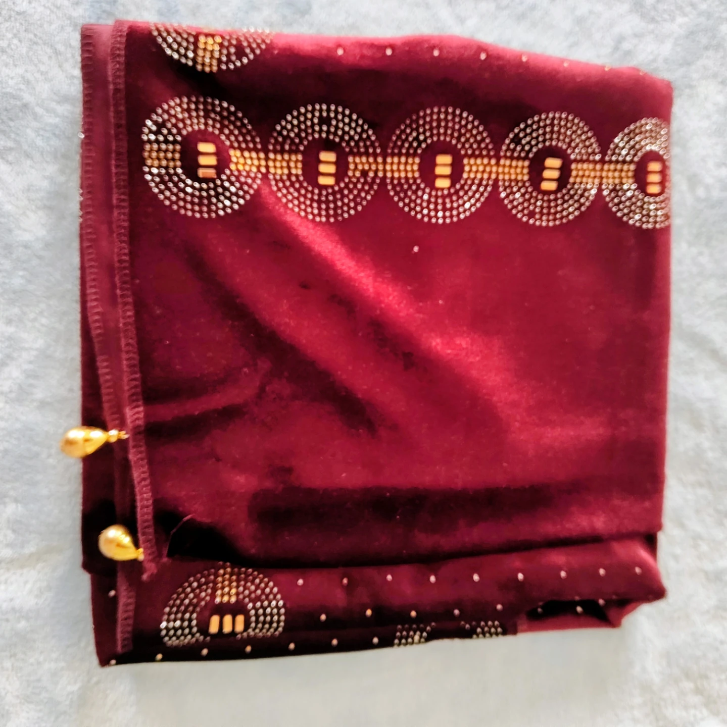 Velvet Shawl with Embellishments - photo 2