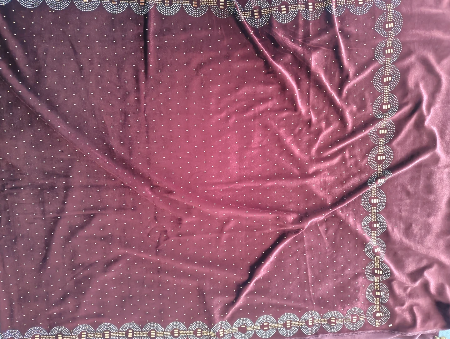 Velvet Shawl with Embellishments - photo 3