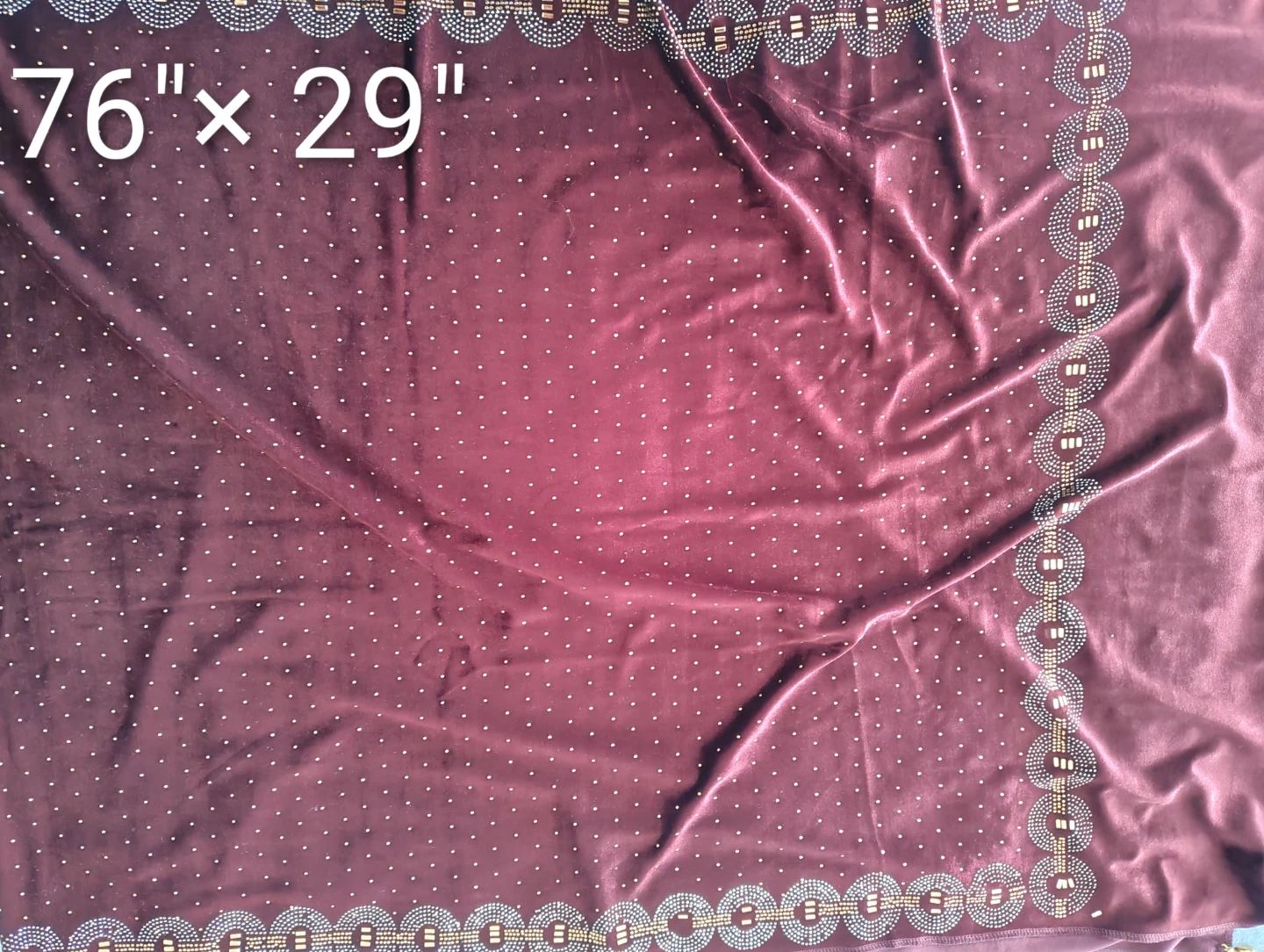 Velvet Shawl with Embellishments - photo 4