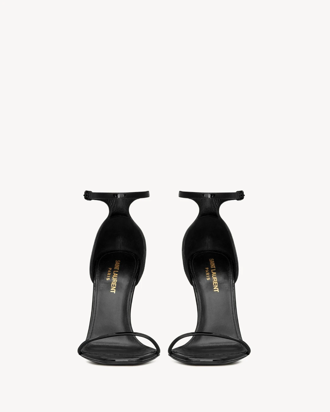 Saint Laurent Opyum Sandals in Black Patent Leather - photo 2