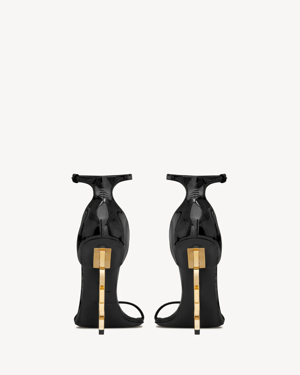 Saint Laurent Opyum Sandals in Black Patent Leather - photo 4