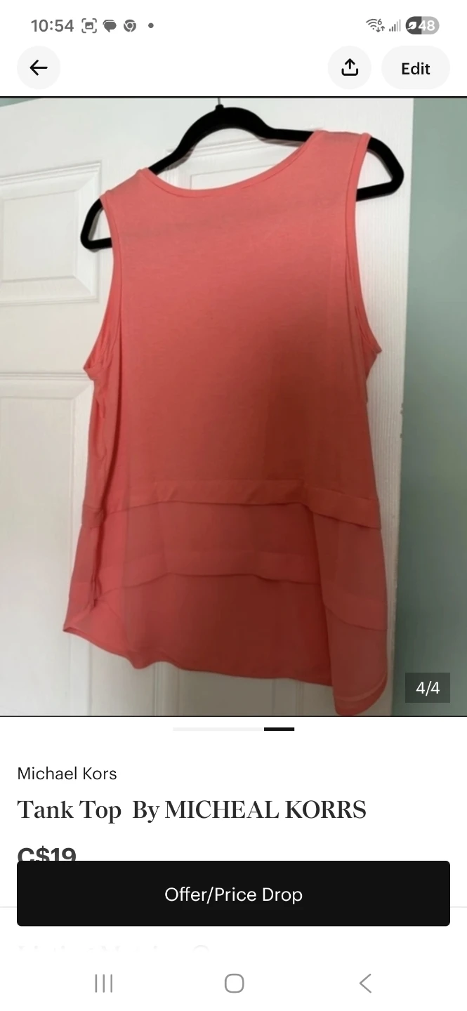 Michael Kors Tank Top - Coral - Size L/G - photo 4