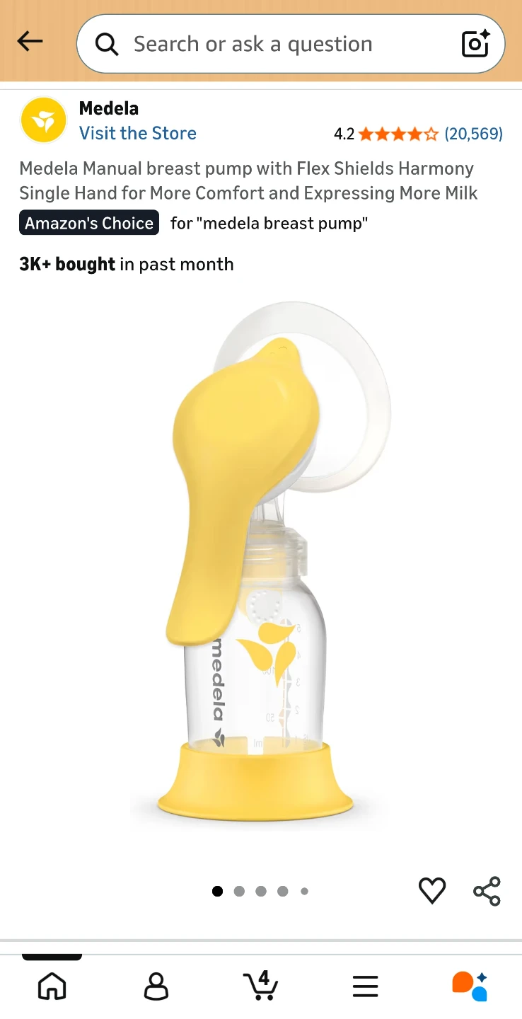 Medela Harmony Manual Breast Pump with PureLan Lanolin Cream - photo 3