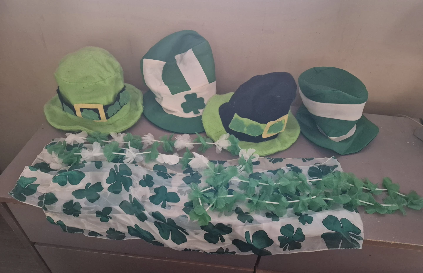 St. Patrick's Day Hats and Garland Set