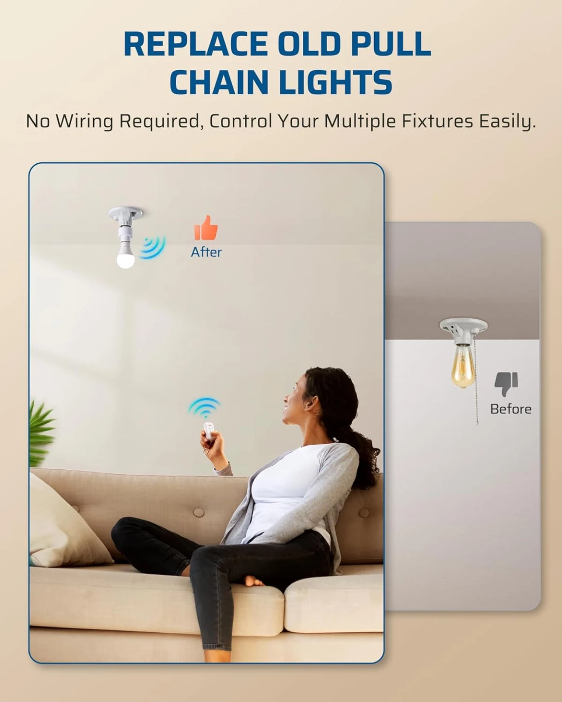 Remote Controlled Light Socket with Key Fob - photo 2
