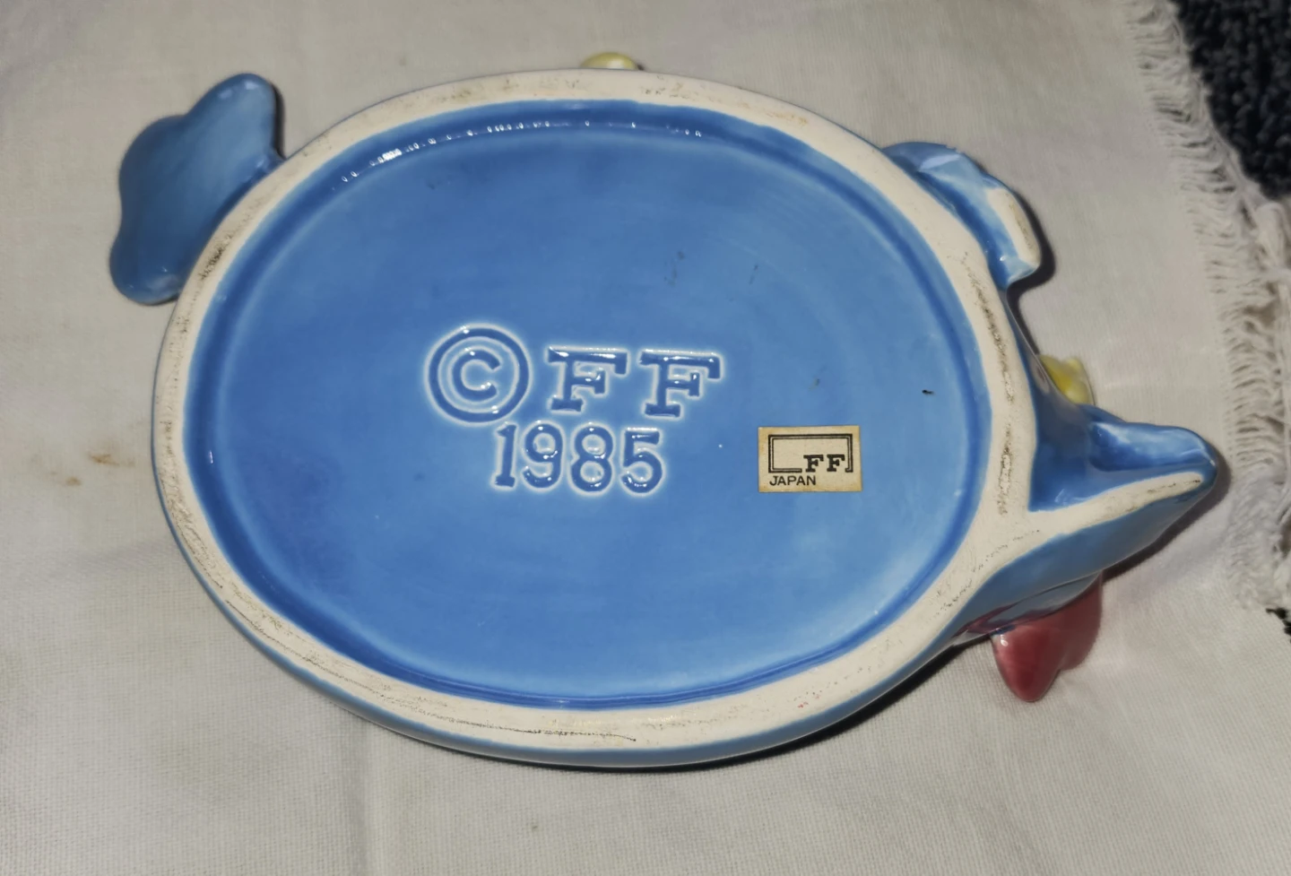 Ceramic Blue Chicken Trinket Dish with Lid - 1985 - photo 4
