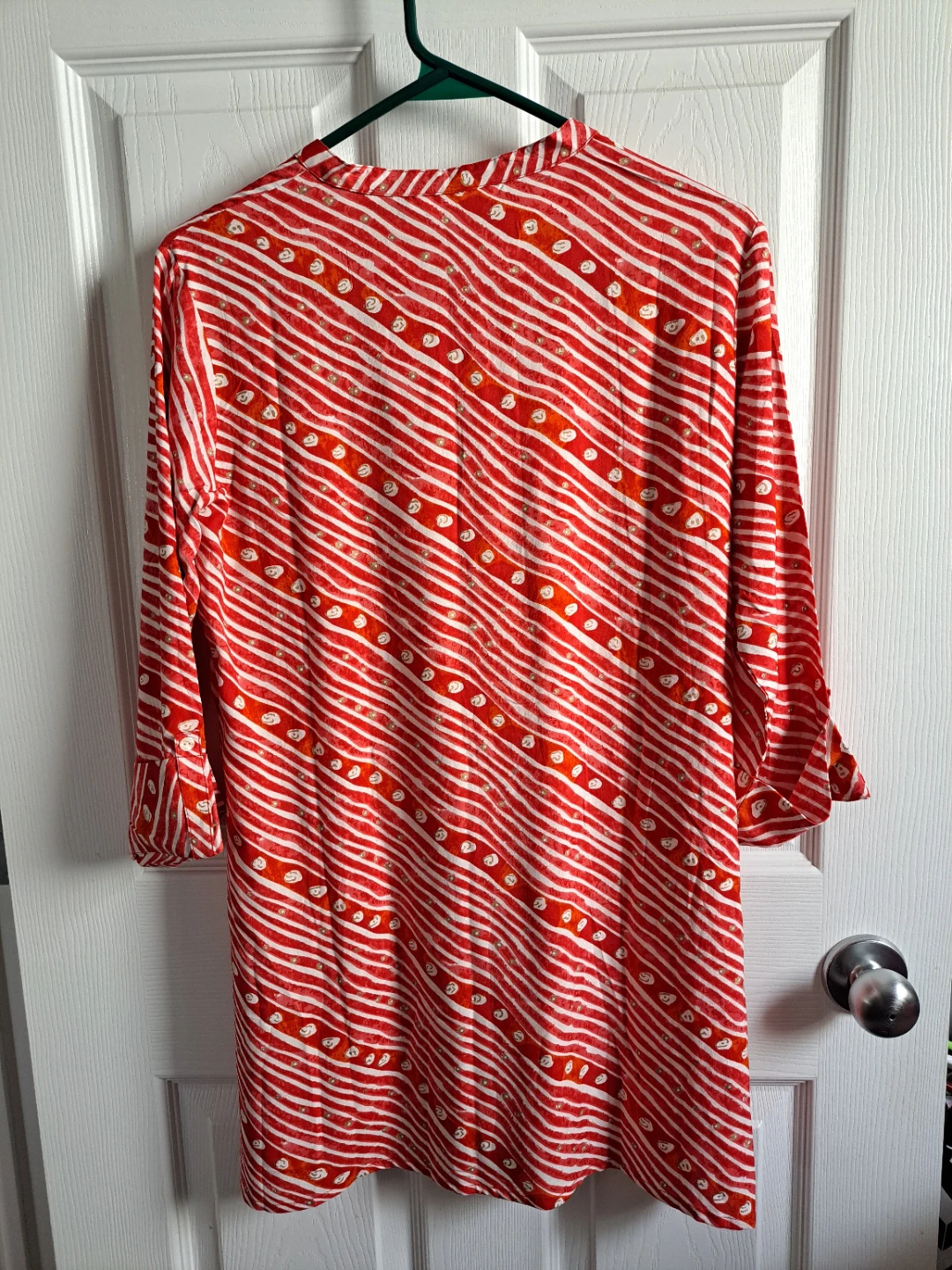 SHIVALI Orange Striped Tunic Top - Size 40 - photo 3