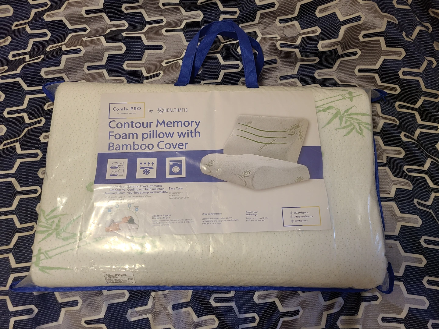 Memory Foam Pillow with Bamboo Cover - photo 2