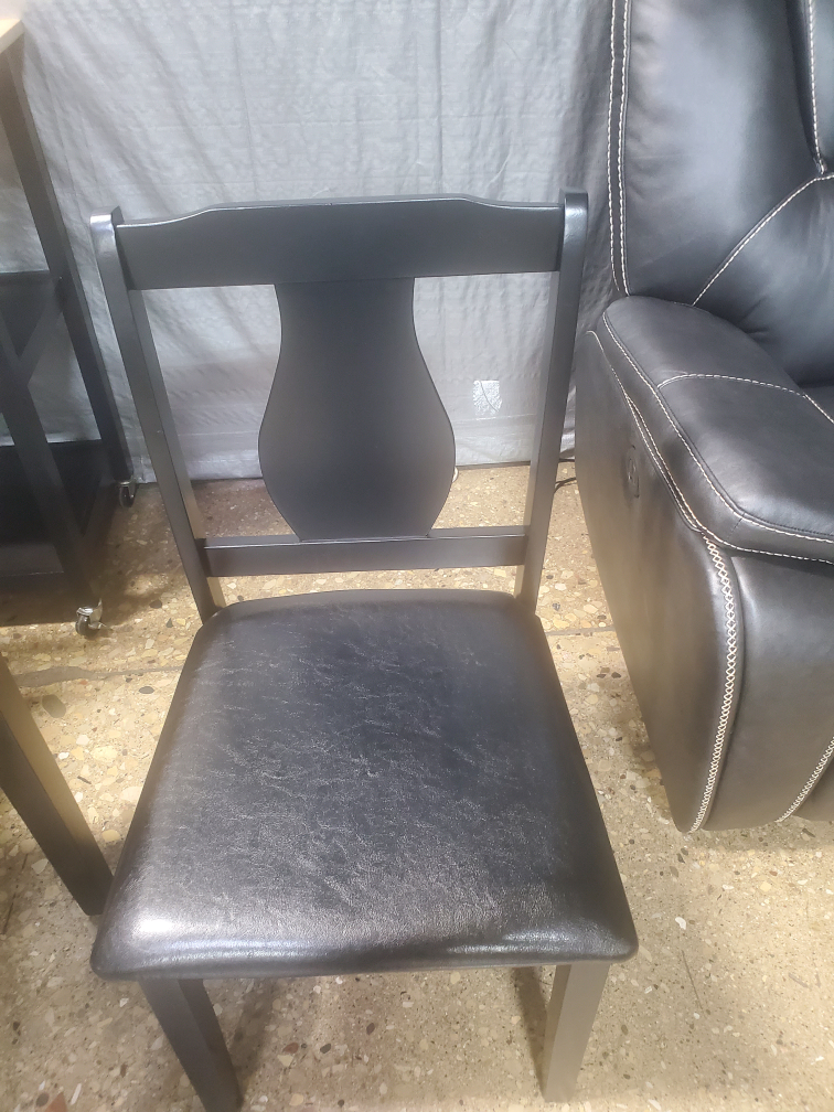 Black Dining Set with 4 Chairs - photo 3