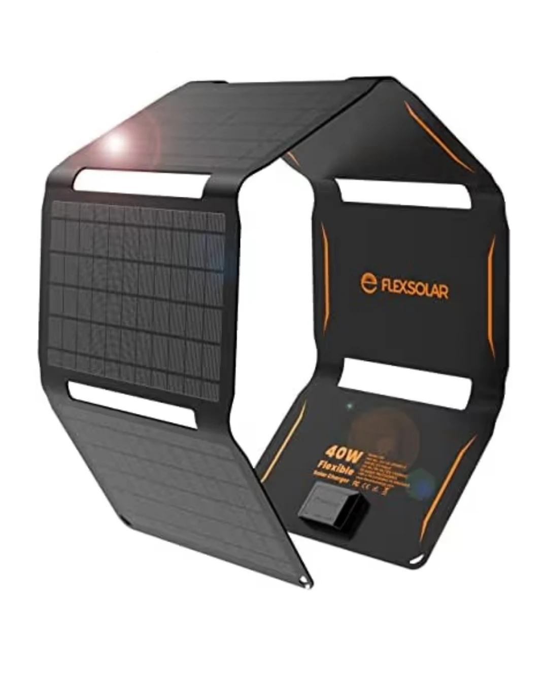 FlexSolar 40W Foldable Solar Panel Charger USB-C USB-A DC IP67
