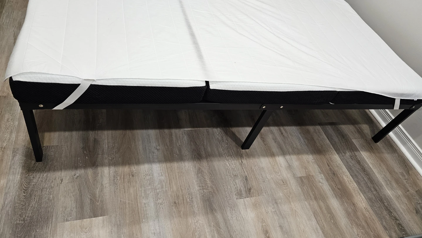 PrimeCables Foldable Twin Bed Frame with mattress - photo 4
