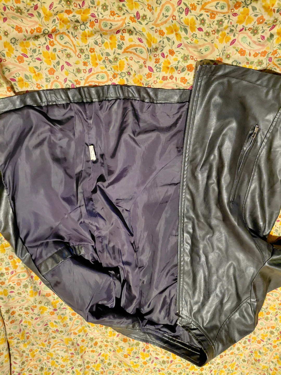 Black Faux Leather Jacket - photo 2
