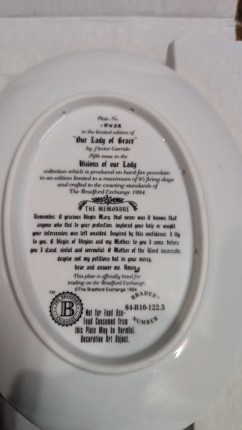 The Bradford Exchange Our Lady of Grace Decorative Plate - photo 2