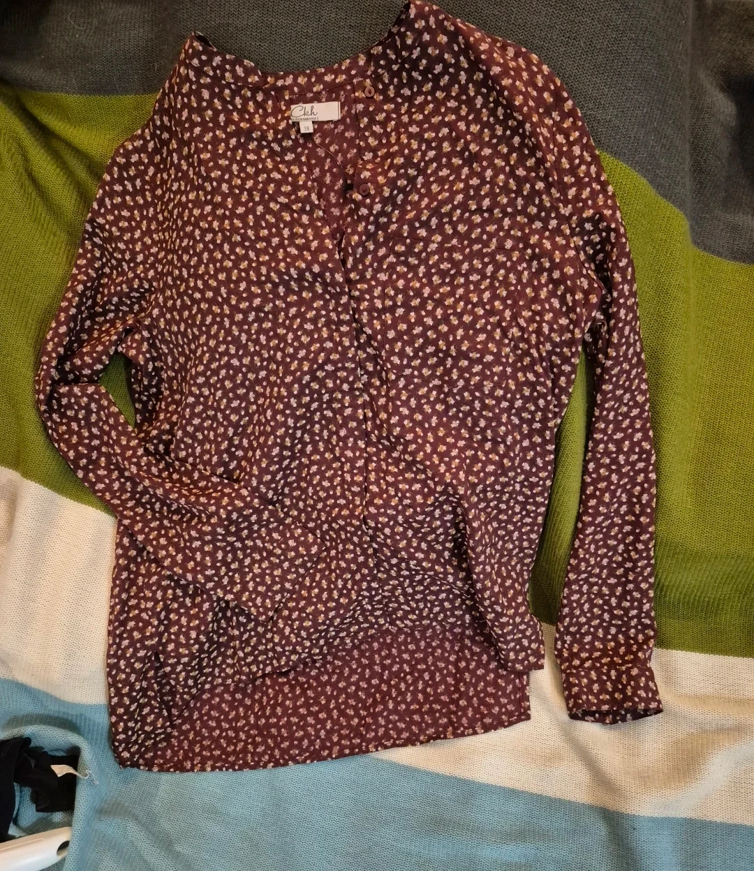 Clockhouse Women's Floral Print Button-Up Blouse Size Sml - photo 2