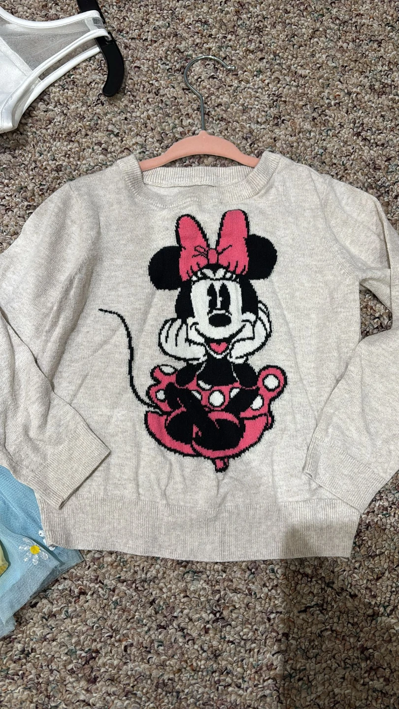Girls Minnie Mouse Sweater