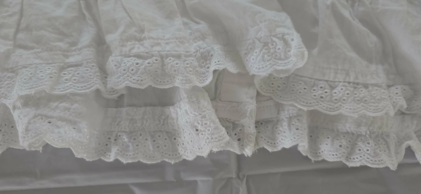 White Cotton Camisole top with Ruffle Trim - Size L - photo 5