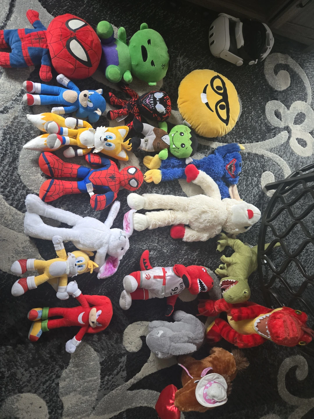 Assorted Plush Toys - Spiderman, Sonic, and more!