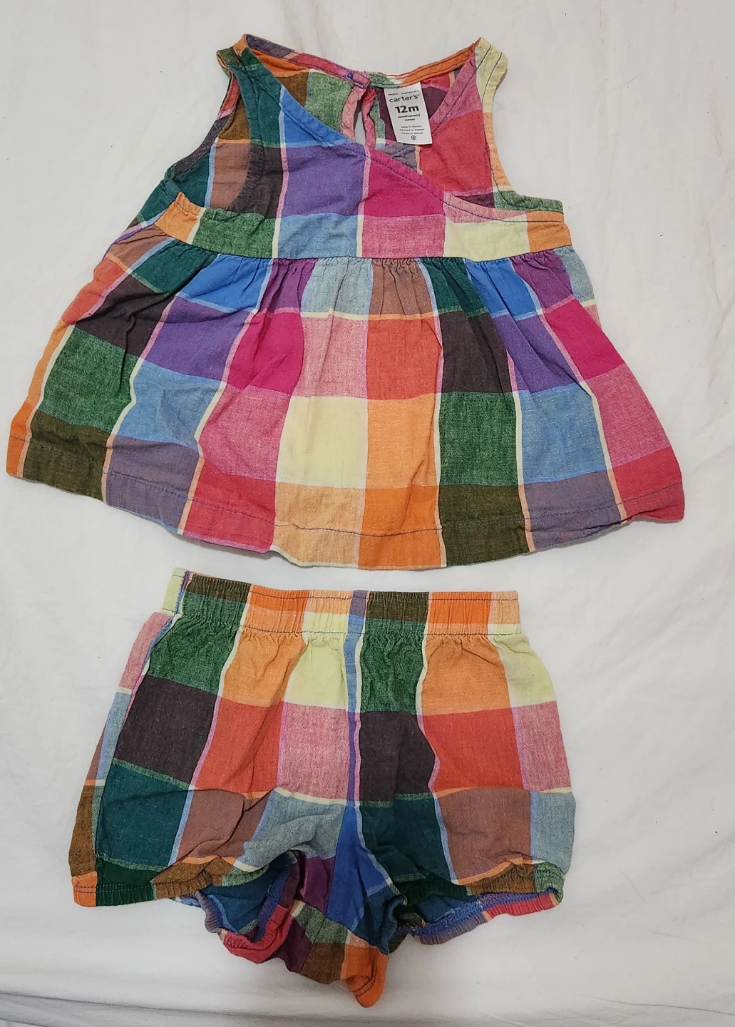Carter's Baby Girls Plaid Dress and Bloomers Set - 12 Months